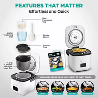 Premium Space-Saving Rice Cooker with Ceramic Nonstick Inner Pot