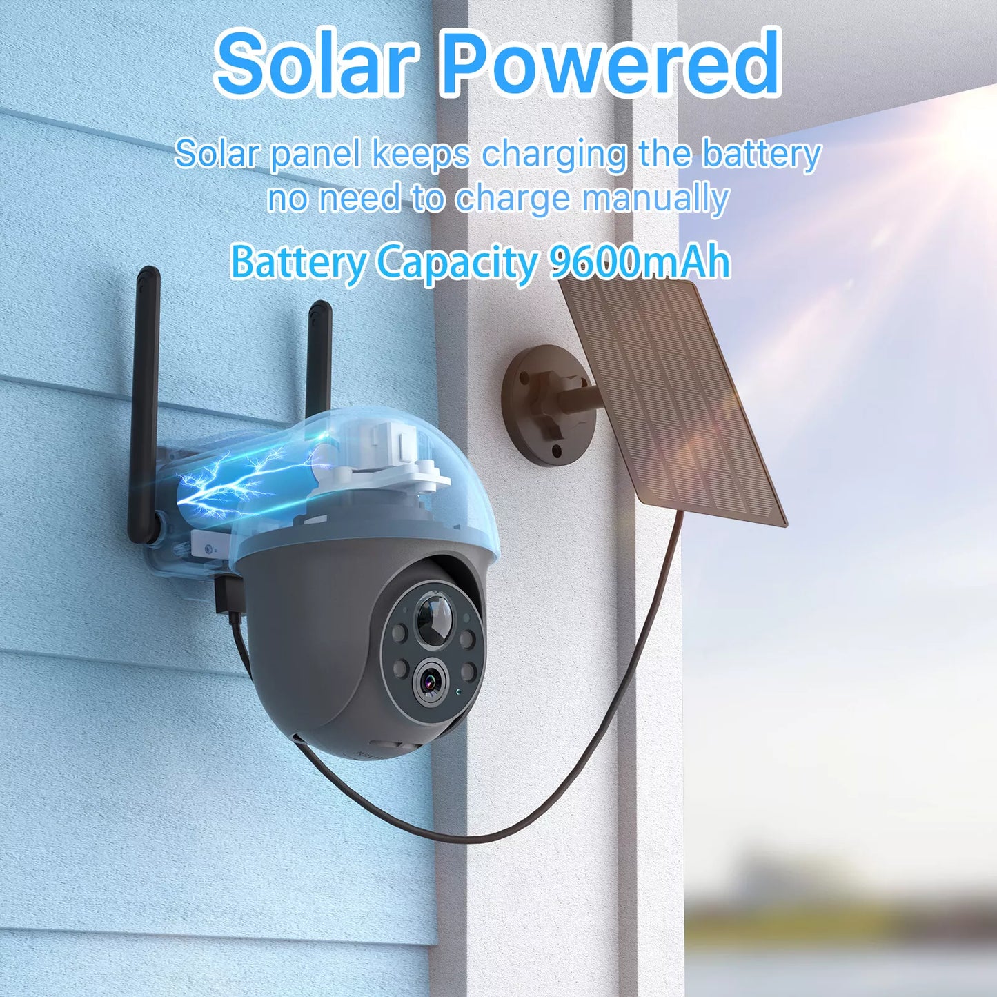 Wireless Solar-Powered Security Camera