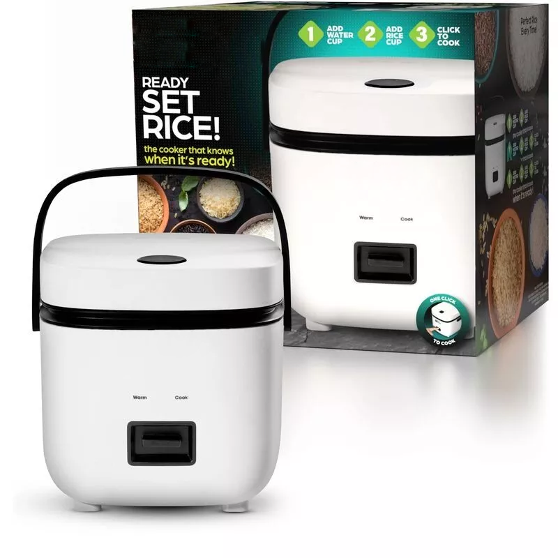 Premium Space-Saving Rice Cooker with Ceramic Nonstick Inner Pot