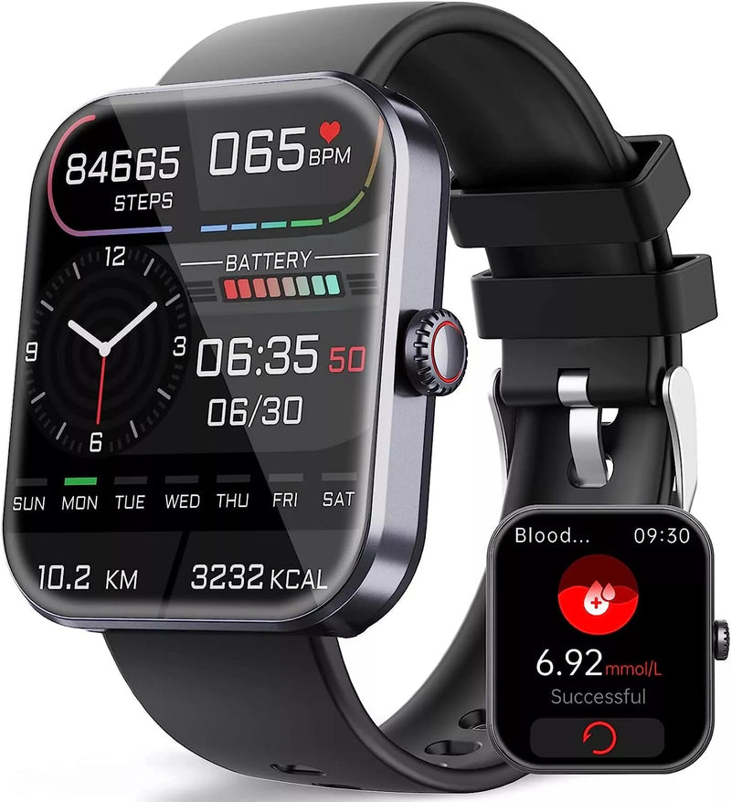 Blood Pressure & Blood Sugar Smart Watch Bluetooth Fashion Smartwatch