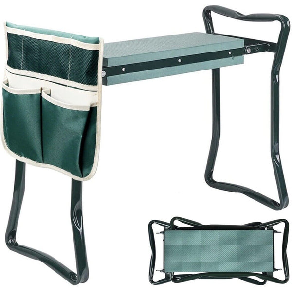 Portable Foldable Garden Kneeler Bench with Tools Bag