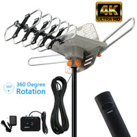 990-Mile Range Outdoor HD TV Antenna - UHF/VHF 4K Reception