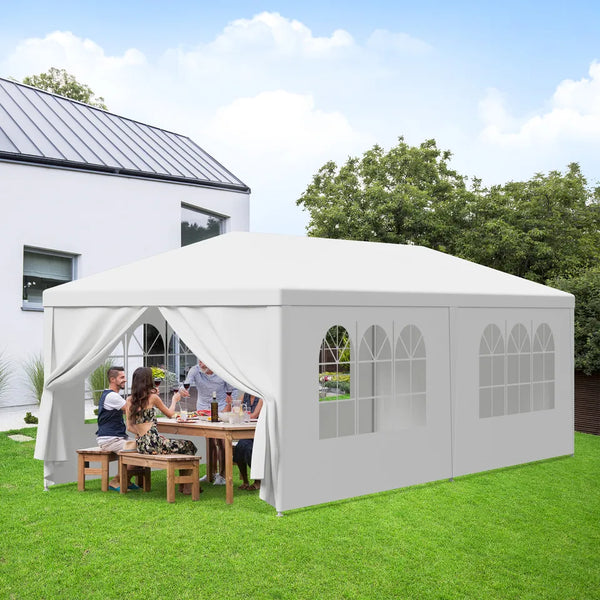 10 x 20' Outdoor Gazebo Party Tent | 6 Side Walls