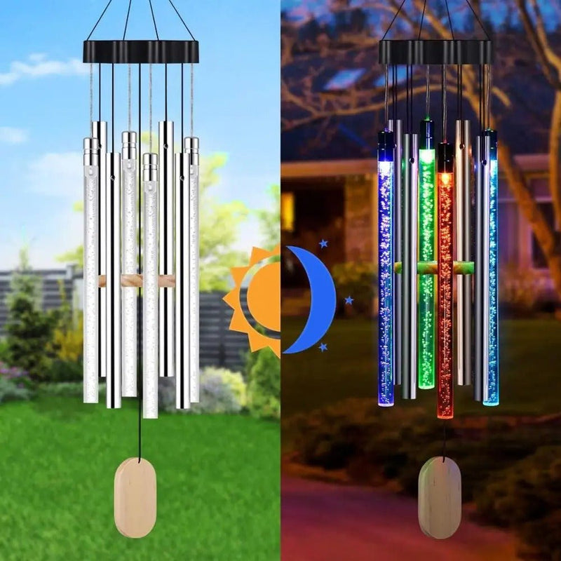 Solarbetriebene LED-Windspiele | Wasserdichte Windspiele