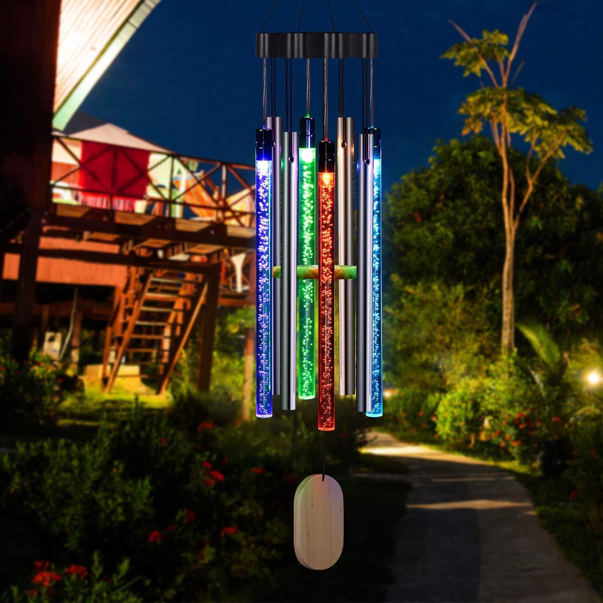 Solarbetriebene LED-Windspiele | Wasserdichte Windspiele