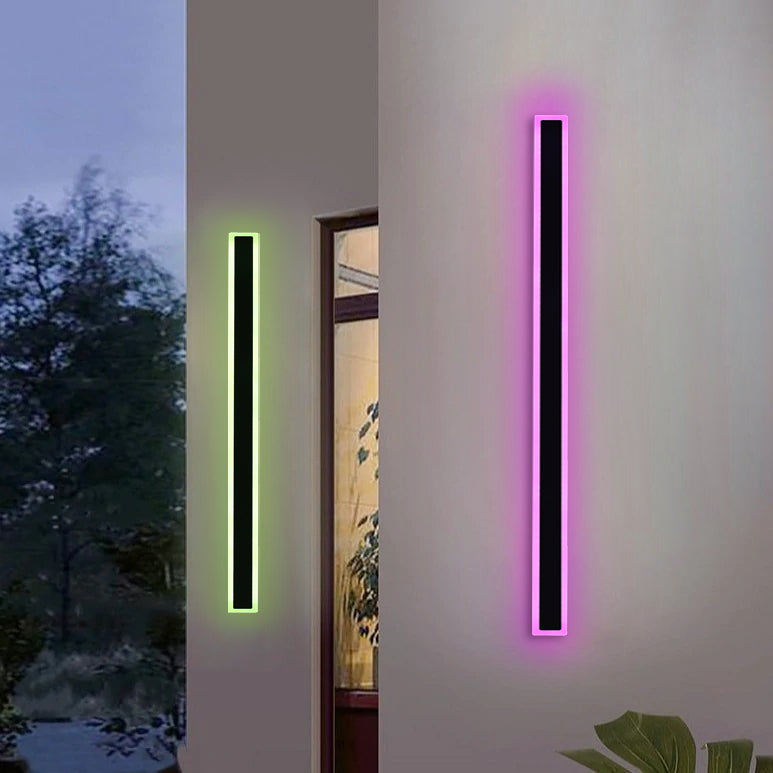 RGB Lineare minimalistische Außenwandleuchte 