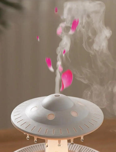 UFO Raindrop Humidifier – 350ML Smart Air Purifier & Essential Oil Diffuser for Soothing, Aromatic Ambiance