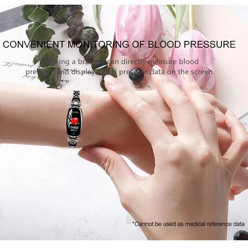 Wasserdichtes Smart-Fitnessarmband mit HR- und Blutdruckmessgerät für Frauen