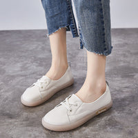 Silvia Sequins Design Casual Lace-Up Flat Sneakers!