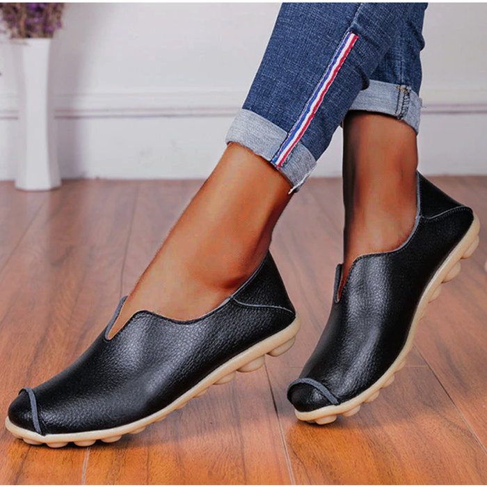Laveen Casual Flat Heel Cow Tendon Low-Top Shoes