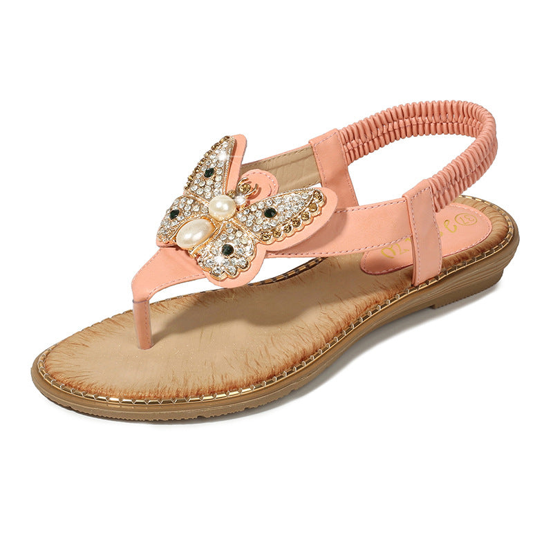 Electra Sandals Bohemian Rhinestone Beach Sandals