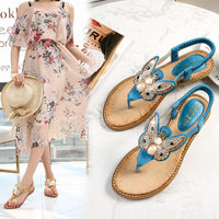 Electra Sandals Bohemian Rhinestone Beach Sandals