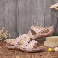 Romana Premium Orthopädische Slipper-Sandalen mit dickem Plateau