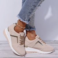 Dana Orthopedic Lace-up Wedge Women Sneakers