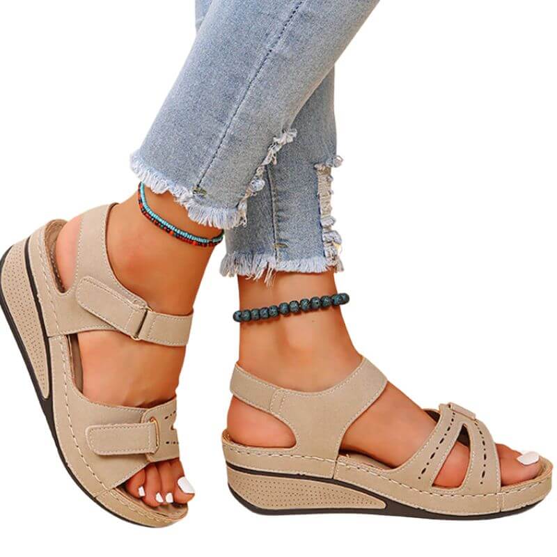 Veronica Soft Bottom Wedge Heels Sandals