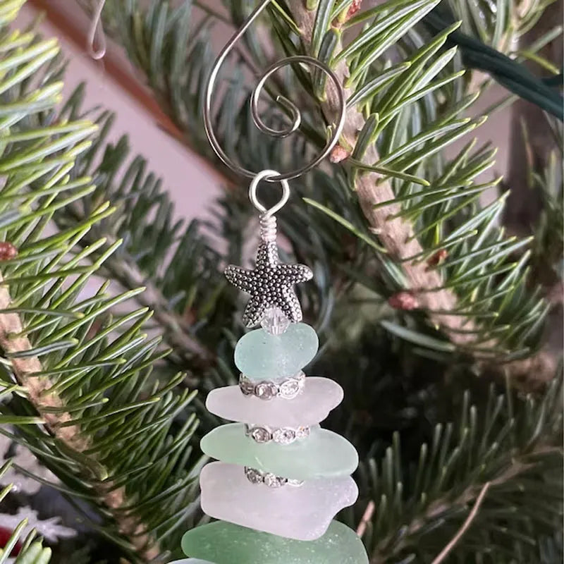 Ocean Glass Christmas Tree Ornament