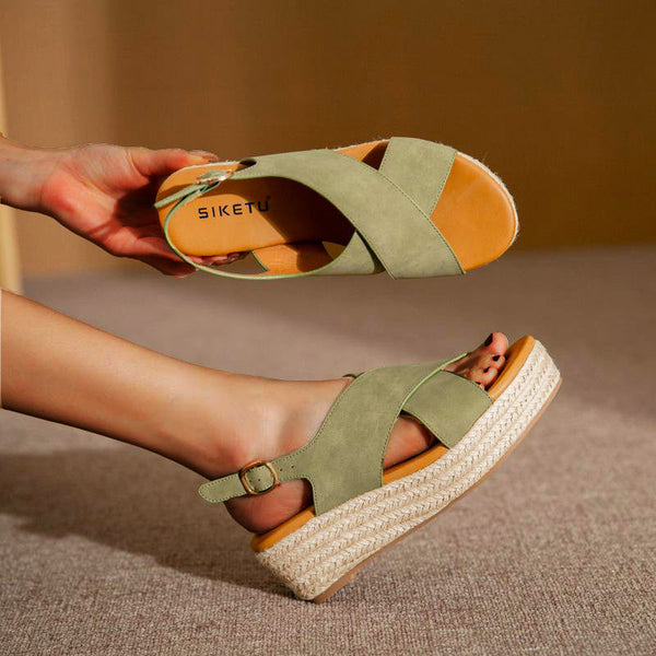 San Maria Cross Strap Comfortable Platform Women Sandals