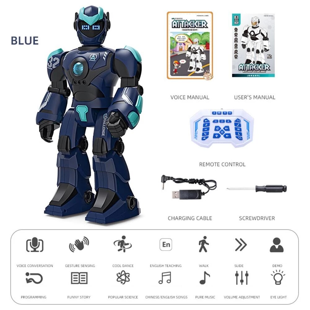 Large Intelligent RC Robot Toy 2.4G For Kids - Intelligent Voice Dialogue Robot