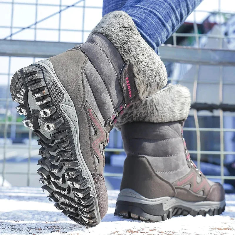 Orthopädische Damenstiefel mit Fußgewölbeunterstützung, warme, rutschfeste High-Top-Stiefel