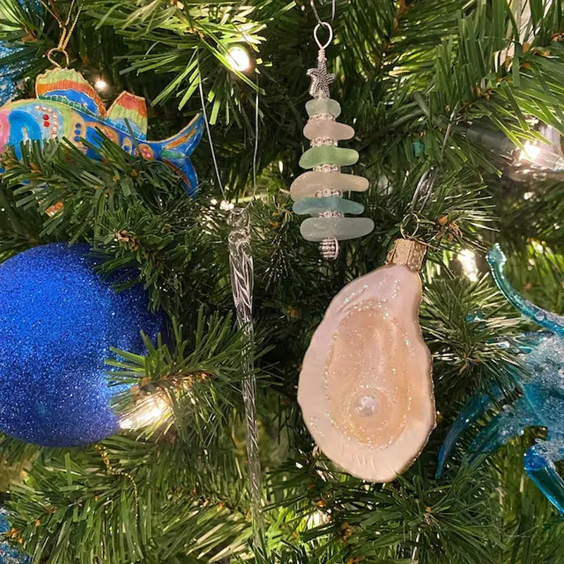 Ocean Glass Christmas Tree Ornament