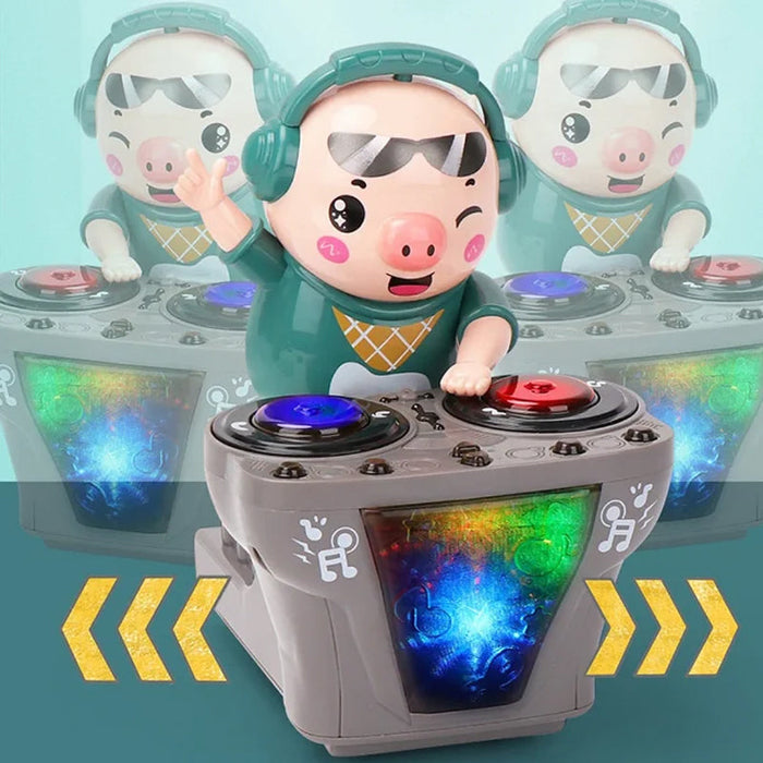 Electric DJ Swinging Piggy Toy