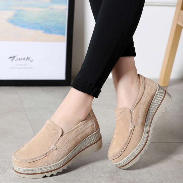 Wide Feet Orthopedic Suede Leather Shoes for Women