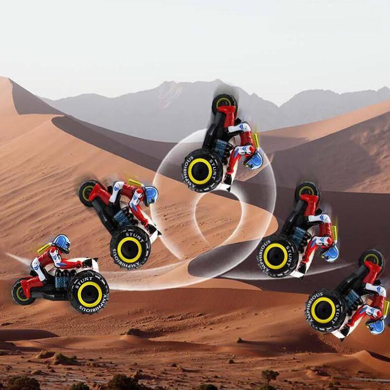 2,4 GHz RC Auto Dirt Bike Amphibien Motorrad Stunt Racing Fahrzeug Modell Für Kinder Geschenk