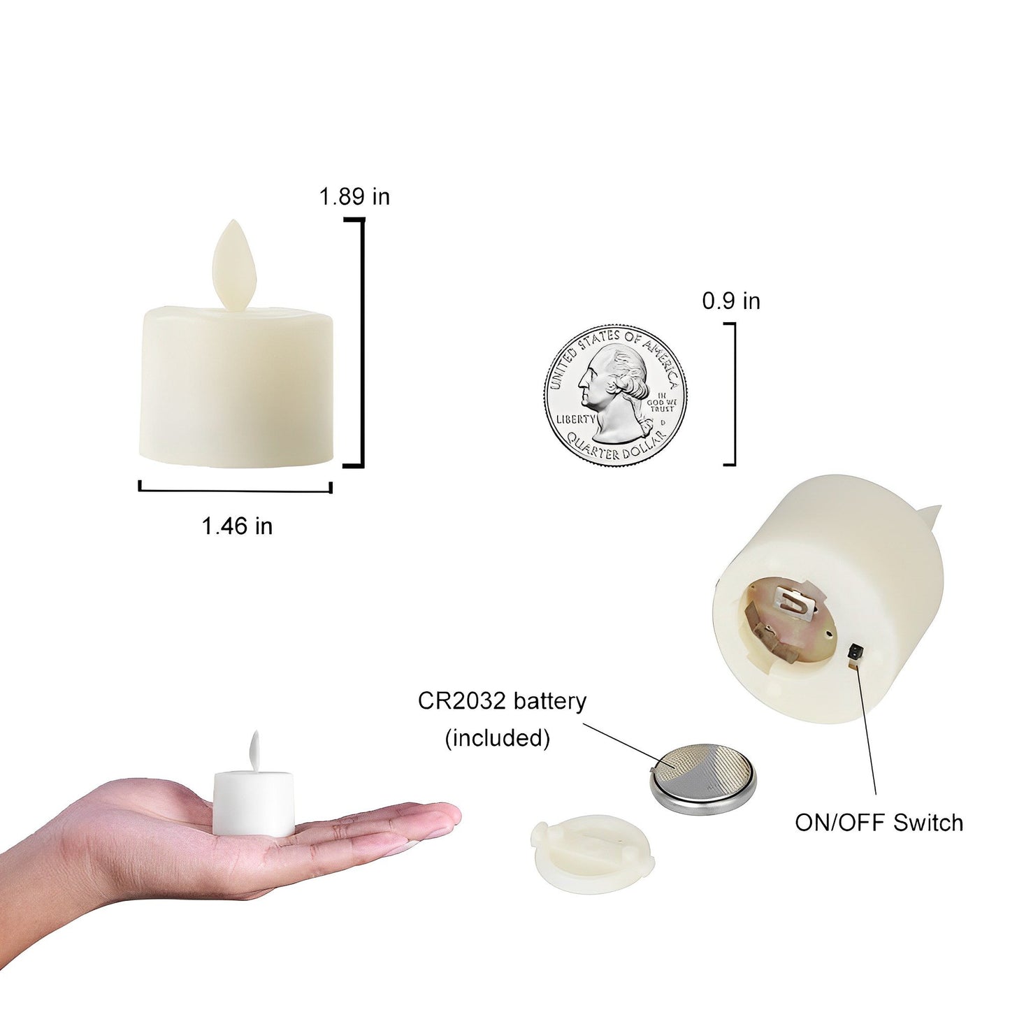 Electronic Moving Flame Candle | Wick Flameless Led Candle