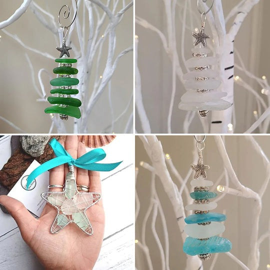 Ocean Glass Christmas Tree Ornament