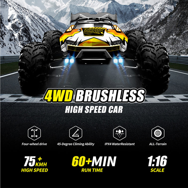 Brushless Fast RC Cars 75KMH Remote Control Car