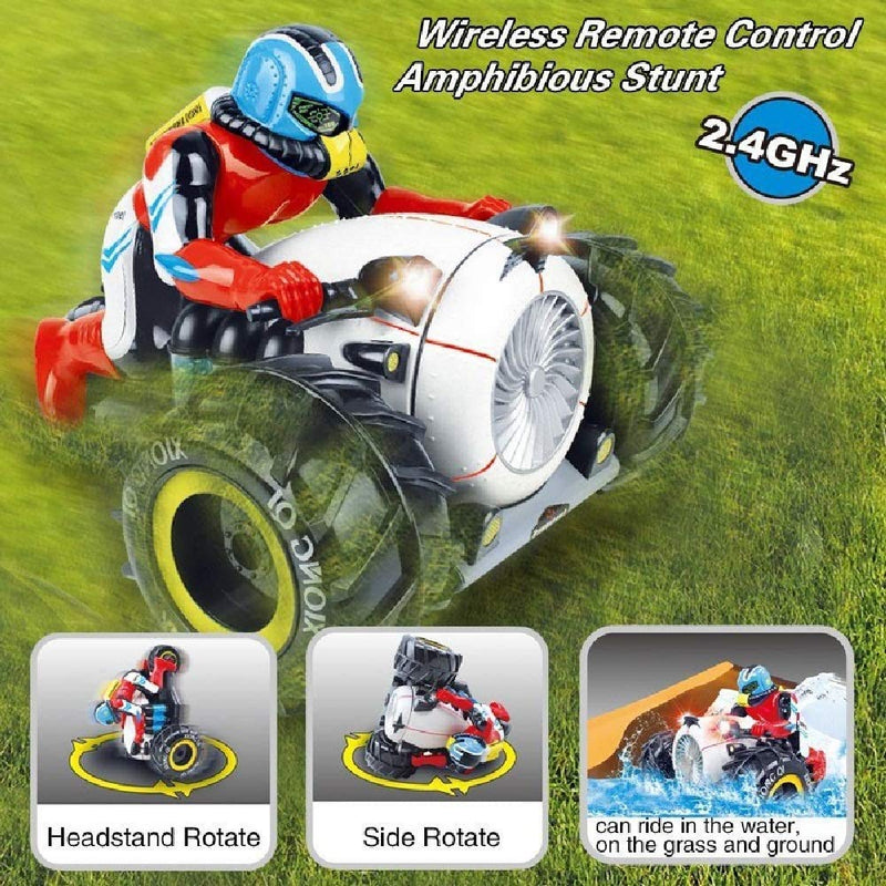 2,4 GHz RC Auto Dirt Bike Amphibien Motorrad Stunt Racing Fahrzeug Modell Für Kinder Geschenk