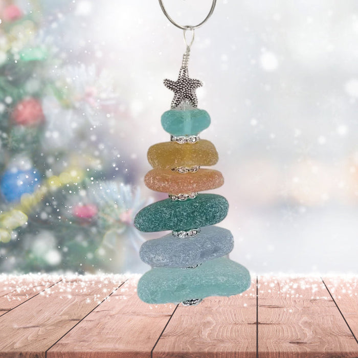 Ocean Glass Christmas Tree Ornament