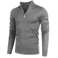 Basic-Pullover im Kaschmir-Stil für Herren mit Reißverschluss (Polyester) 