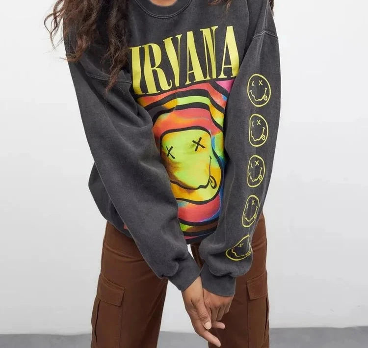 Nirvana Smile Overdyed Sweatshirt