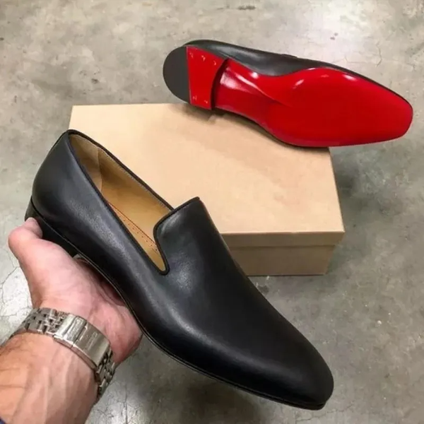 Men's Vintage Leather Dress Shoes Red Bottom Shoes
