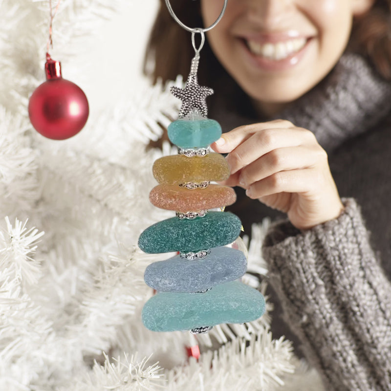 Ocean Glass Christmas Tree Ornament