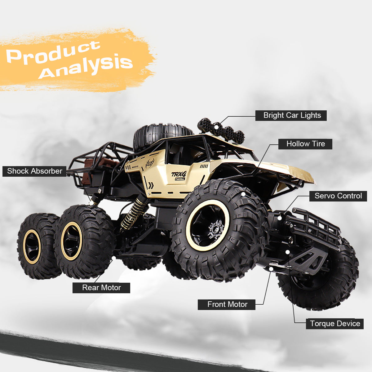 6-Rad RC Monster Truck mit Doppelmotoren