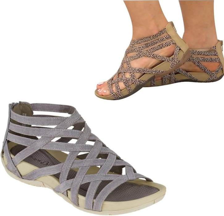 Claudia Round Toe Hollow Roman Gladiator Sandals