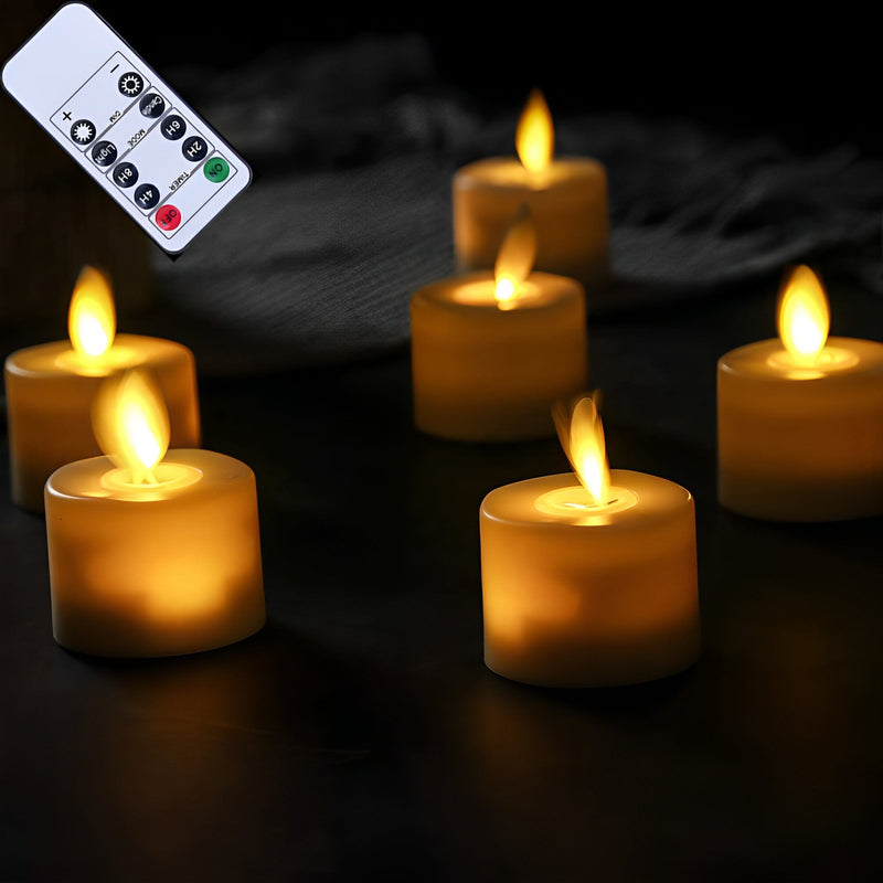 Elektronische Kerze mit beweglicher Flamme | Dochtlose LED-Kerze