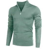 Basic-Pullover im Kaschmir-Stil für Herren mit Reißverschluss (Polyester) 