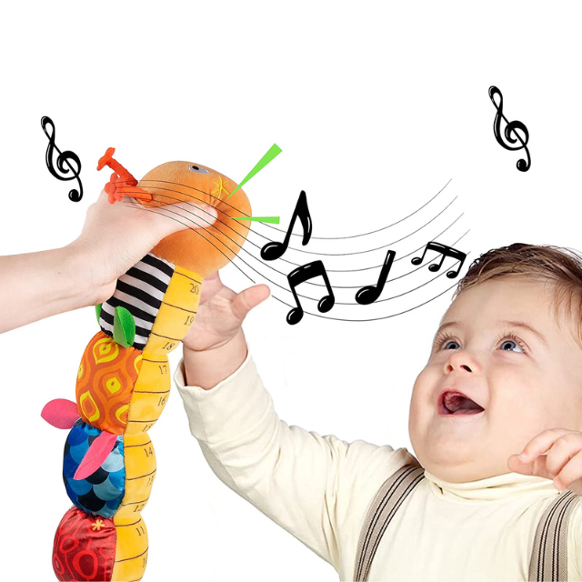 Musical Baby Rattle Stuffed Plush Sensory Caterpillar