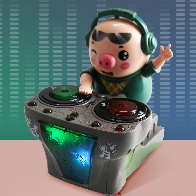 Electric DJ Swinging Piggy Toy