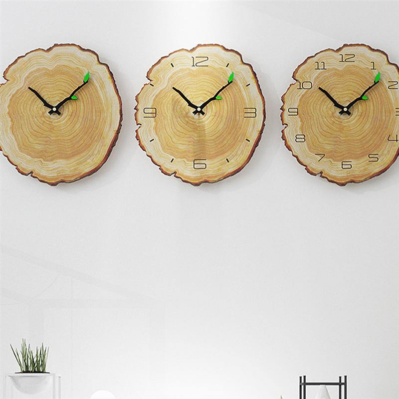 Wooden Annual Rings Wall Clock