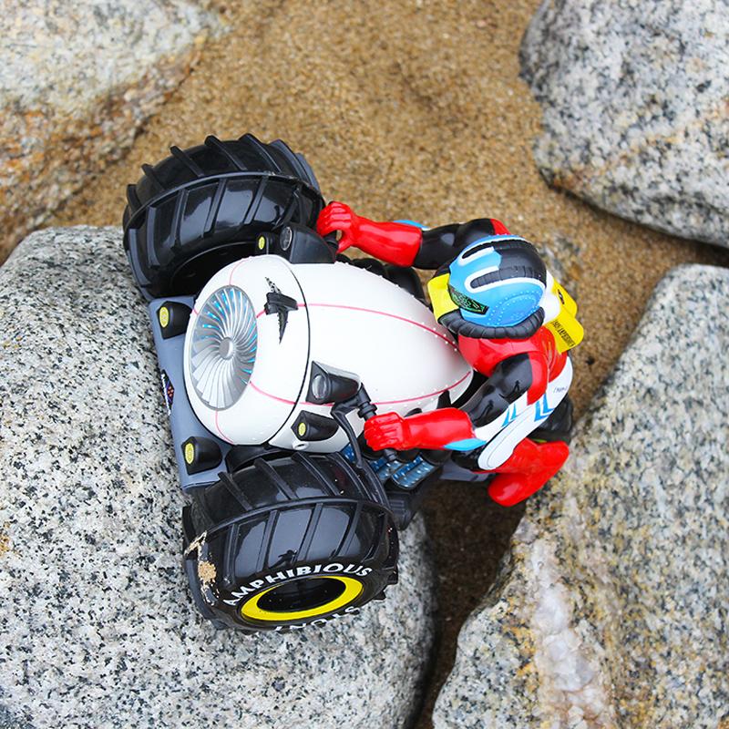 2,4 GHz RC Auto Dirt Bike Amphibien Motorrad Stunt Racing Fahrzeug Modell Für Kinder Geschenk