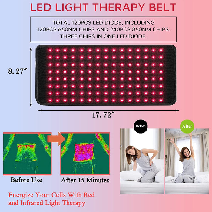 At-Home Infrared Light Therapy Pad Belt For Pain Relief | Medical Grade