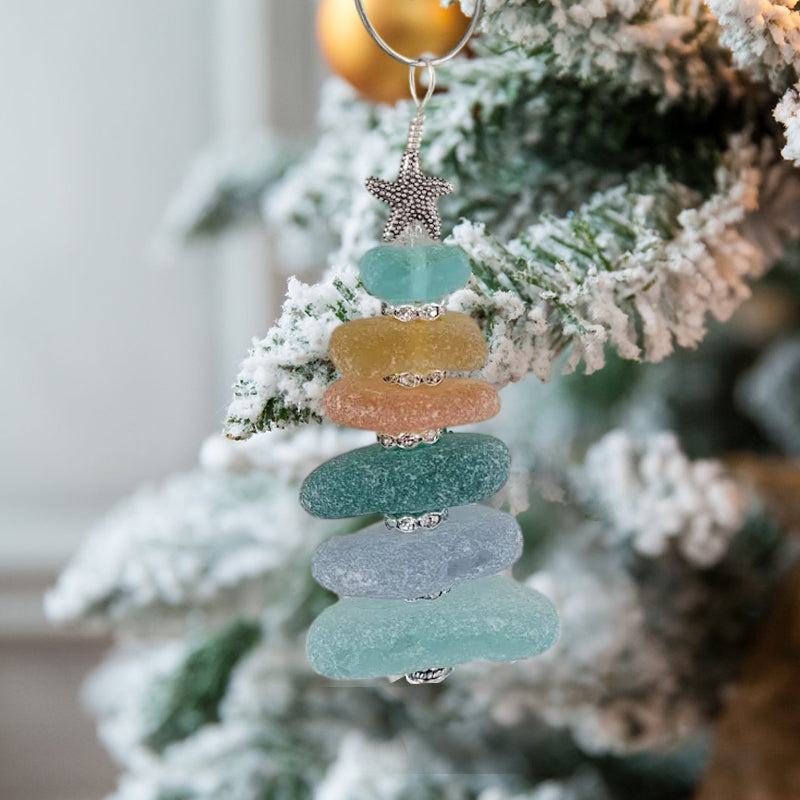 Ocean Glass Christmas Tree Ornament