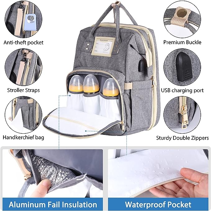 Lightweight Portable Folding Backpack & Baby Bed