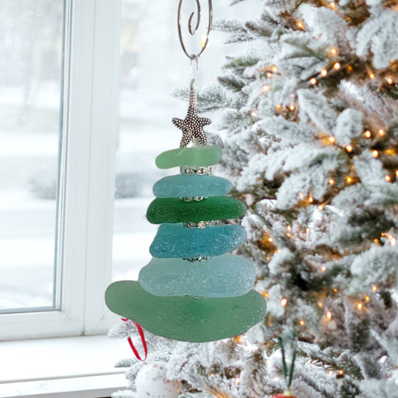 Ocean Glass Christmas Tree Ornament