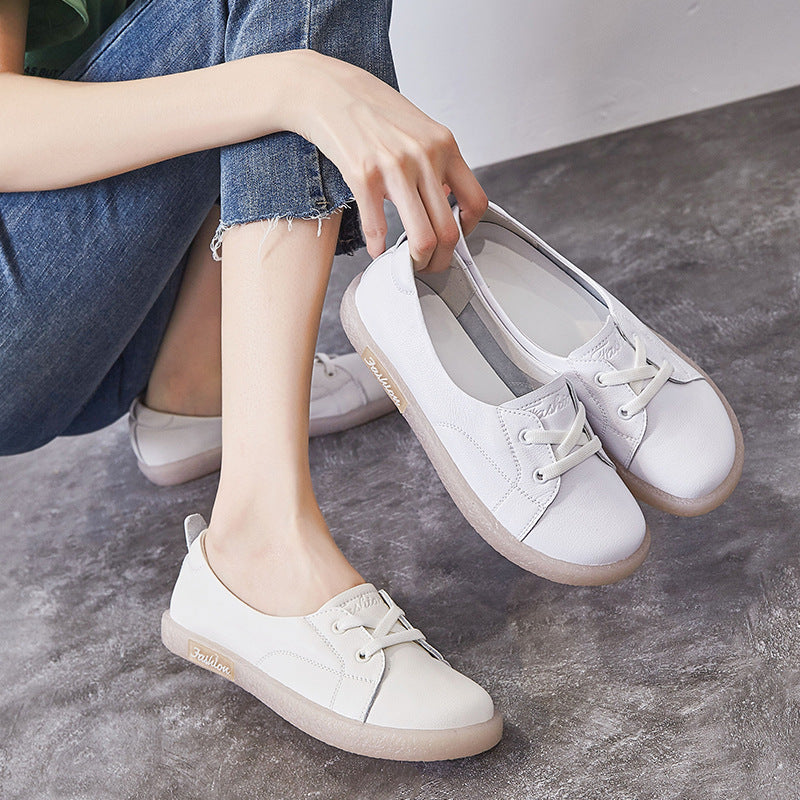 Silvia Sequins Design Casual Lace-Up Flat Sneakers!