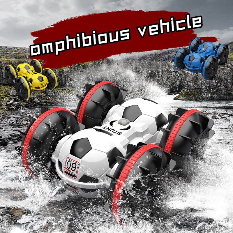 Amphibisches ferngesteuertes Auto für Kinder, Geländegängiges Fußball-RC-Boot, Poolspielzeug, Geschenk für Jungen und Mädchen